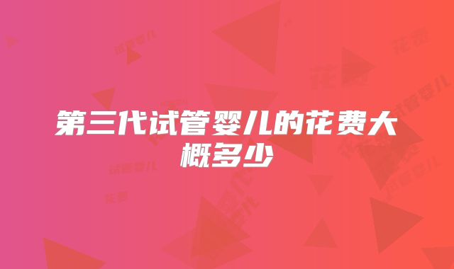 第三代试管婴儿的花费大概多少
