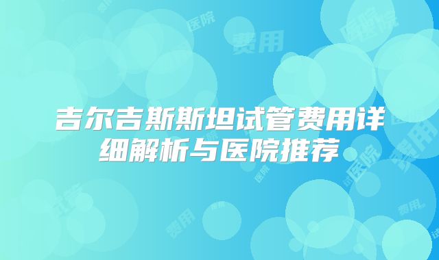 吉尔吉斯斯坦试管费用详细解析与医院推荐