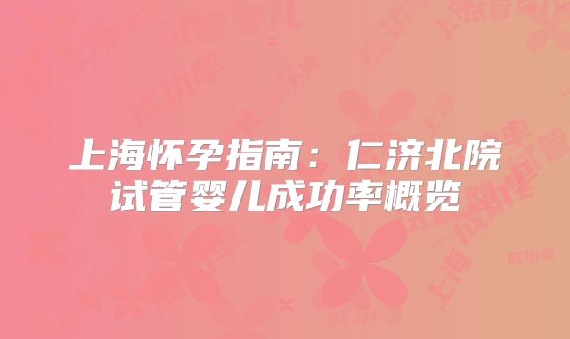 上海怀孕指南：仁济北院试管婴儿成功率概览