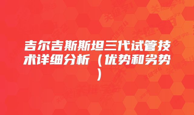 吉尔吉斯斯坦三代试管技术详细分析(优势和劣势)