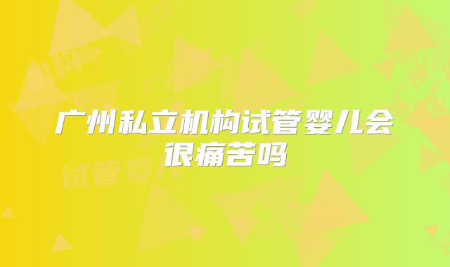 广州私立机构试管婴儿会很痛苦吗