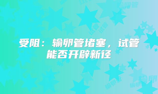 受阻：输卵管堵塞，试管能否开辟新径