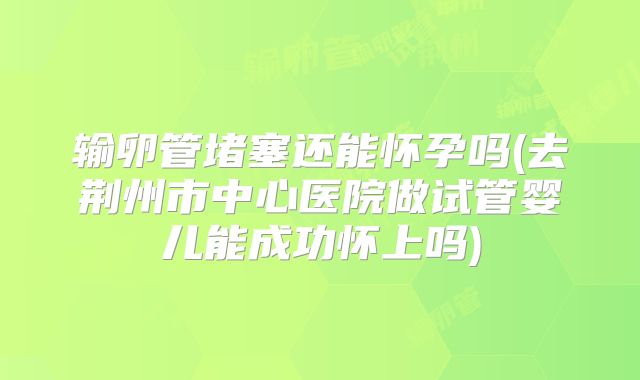 输卵管堵塞还能怀孕吗(去荆州市中心医院做试管婴儿能成功怀上吗)