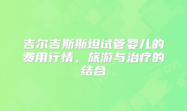 吉尔吉斯斯坦试管婴儿的费用行情，旅游与治疗的结合