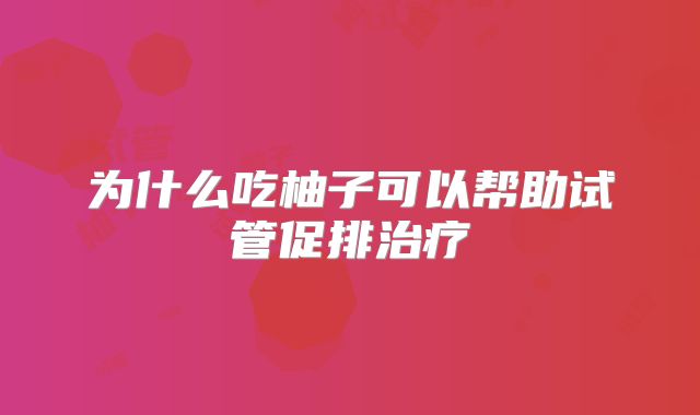为什么吃柚子可以帮助试管促排治疗