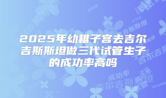 2025年幼稚子宫去吉尔吉斯斯坦做三代试管生子的成功率高吗