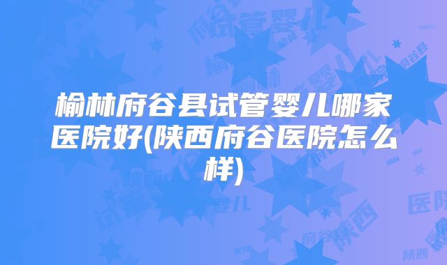 榆林府谷县试管婴儿哪家医院好(陕西府谷医院怎么样)