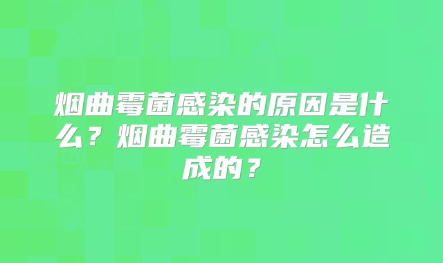 烟曲霉菌感染的原因是什么?烟曲霉菌感染怎么造成的?