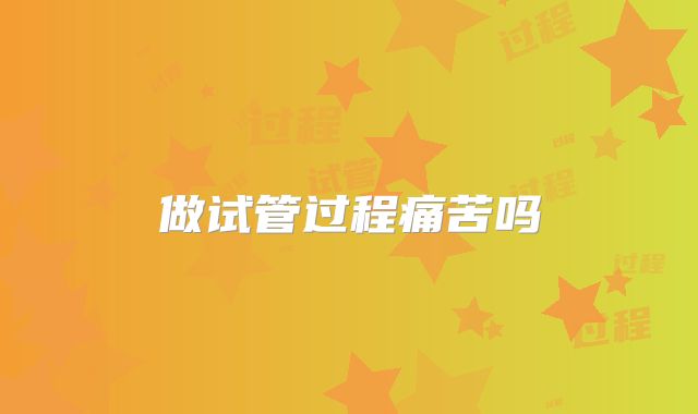 做试管过程痛苦吗