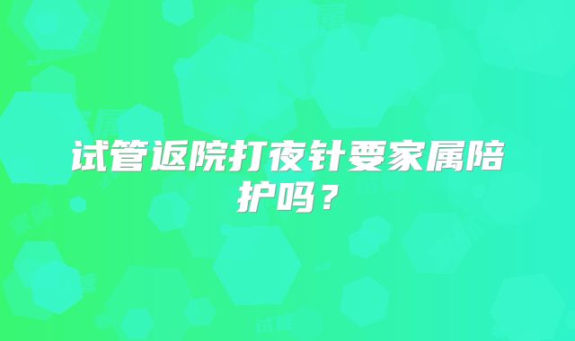 试管返院打夜针要家属陪护吗？