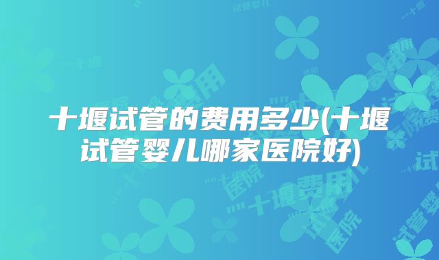 十堰试管的费用多少(十堰试管婴儿哪家医院好)