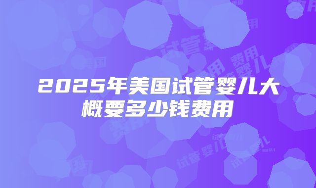 2025年美国试管婴儿大概要多少钱费用