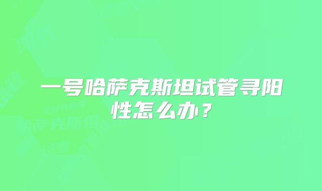一号哈萨克斯坦试管寻阳性怎么办？