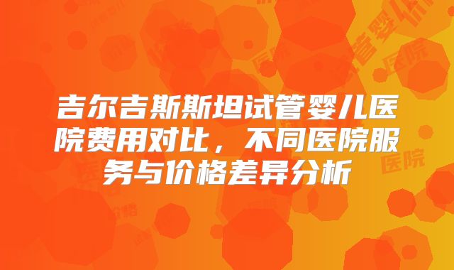 吉尔吉斯斯坦试管婴儿医院费用对比,不同医院服务与价格差异分析