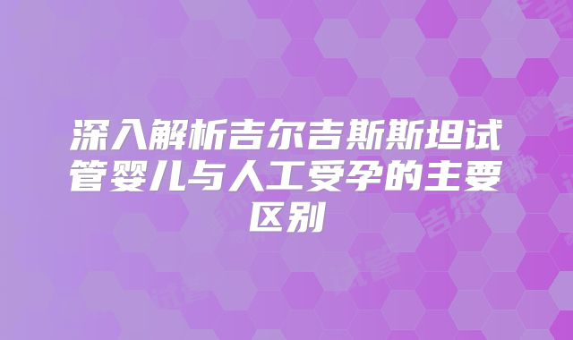 深入解析吉尔吉斯斯坦试管婴儿与人工受孕的主要区别