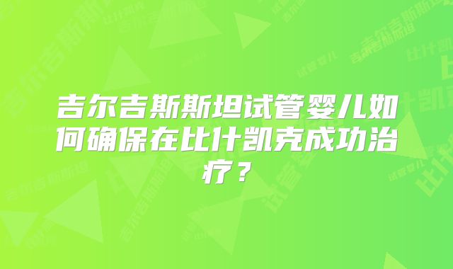 吉尔吉斯斯坦试管婴儿如何确保在比什凯克成功治疗？