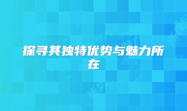 探寻其独特优势与魅力所在