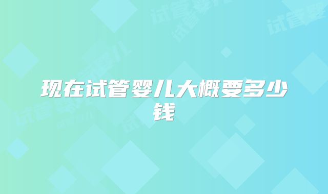 现在试管婴儿大概要多少钱