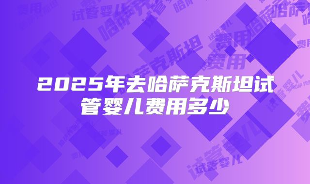 2025年去哈萨克斯坦试管婴儿费用多少