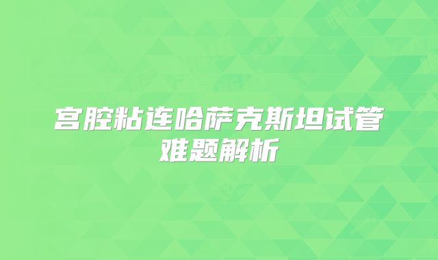 宫腔粘连哈萨克斯坦试管难题解析