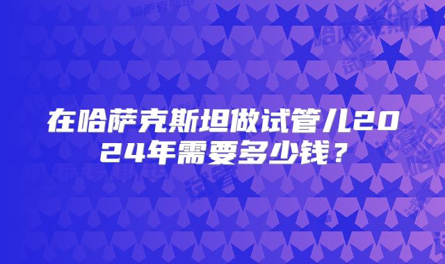 在哈萨克斯坦做试管儿2024年需要多少钱？