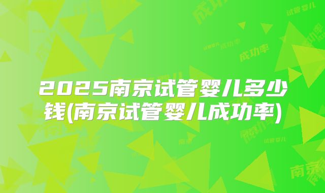 2025南京试管婴儿多少钱(南京试管婴儿成功率)