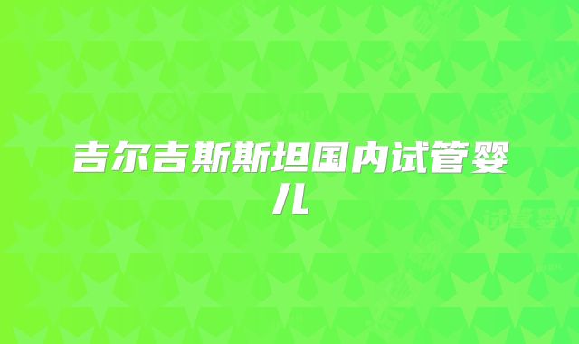 吉尔吉斯斯坦国内试管婴儿