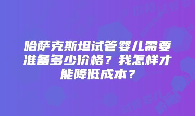 哈萨克斯坦试管婴儿需要准备多少价格？我怎样才能降低成本？