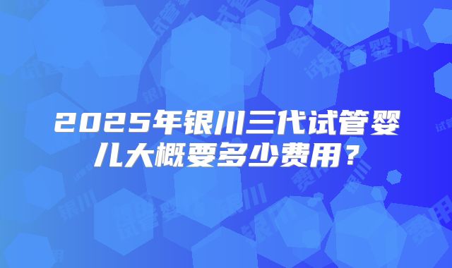 2025年银川三代试管婴儿大概要多少费用？