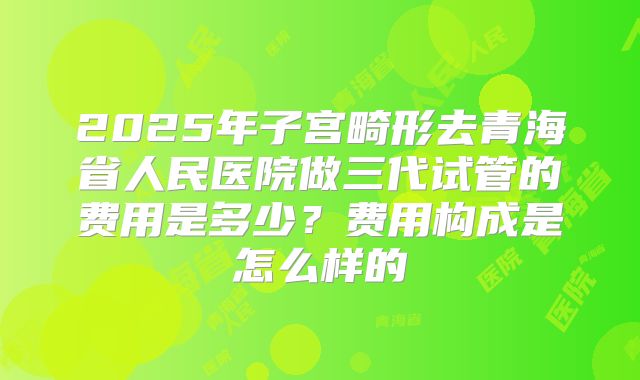 2025年子宫畸形去青海省人民医院做三代试管的费用是多少？费用构成是怎么样的