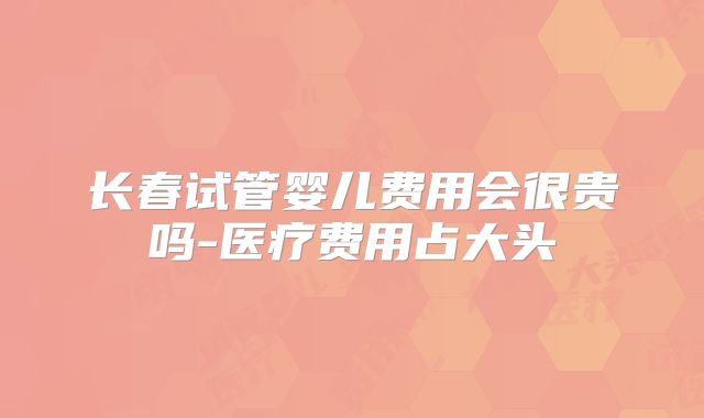 长春试管婴儿费用会很贵吗-医疗费用占大头