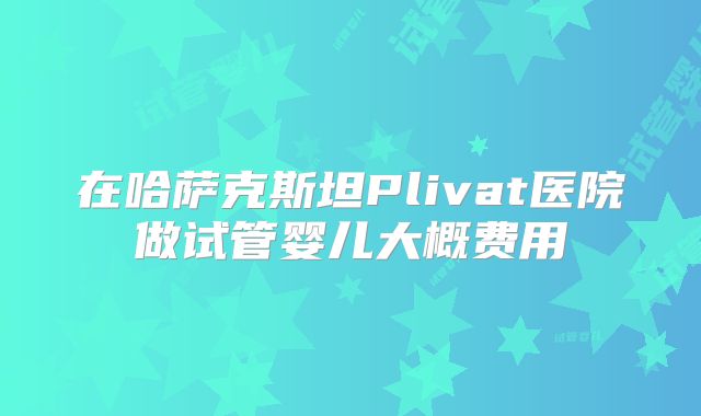 在哈萨克斯坦Plivat医院做试管婴儿大概费用