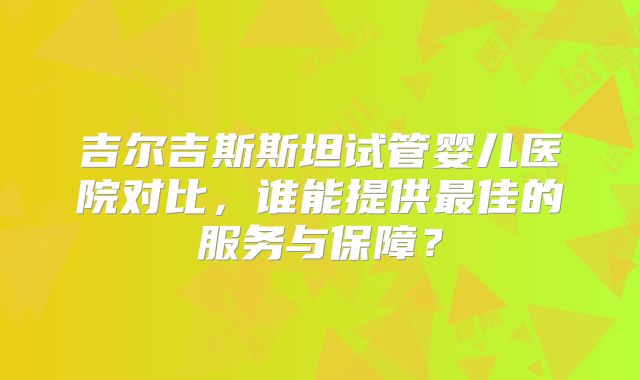 吉尔吉斯斯坦试管婴儿医院对比，谁能提供最佳的服务与保障？