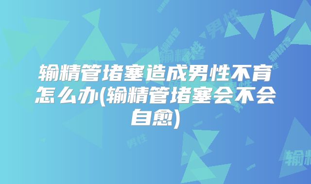 输精管堵塞造成男性不育怎么办(输精管堵塞会不会自愈)