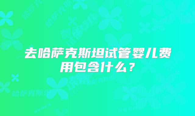 去哈萨克斯坦试管婴儿费用包含什么？