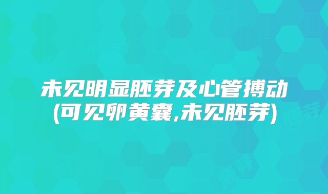 未见明显胚芽及心管搏动(可见卵黄囊,未见胚芽)