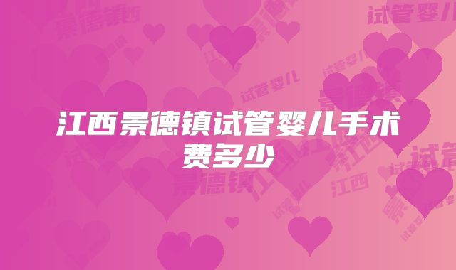 江西景德镇试管婴儿手术费多少