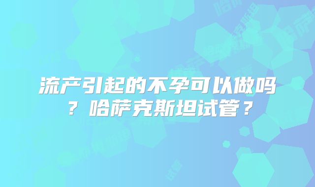 流产引起的不孕可以做吗?哈萨克斯坦试管?