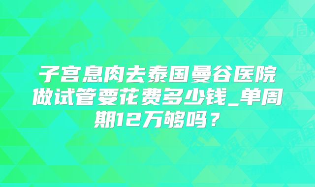 子宫息肉去泰国曼谷医院做试管要花费多少钱_单周期12万够吗？