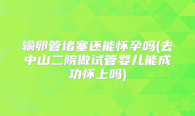 输卵管堵塞还能怀孕吗(去中山二院做试管婴儿能成功怀上吗)