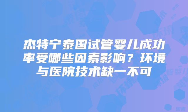 杰特宁泰国试管婴儿成功率受哪些因素影响？环境与医院技术缺一不可