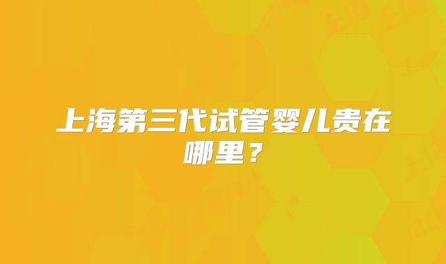 上海第三代试管婴儿贵在哪里？