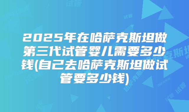 2025年在哈萨克斯坦做第三代试管婴儿需要多少钱(自己去哈萨克斯坦做试管要多少钱)