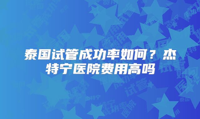 泰国试管成功率如何？杰特宁医院费用高吗