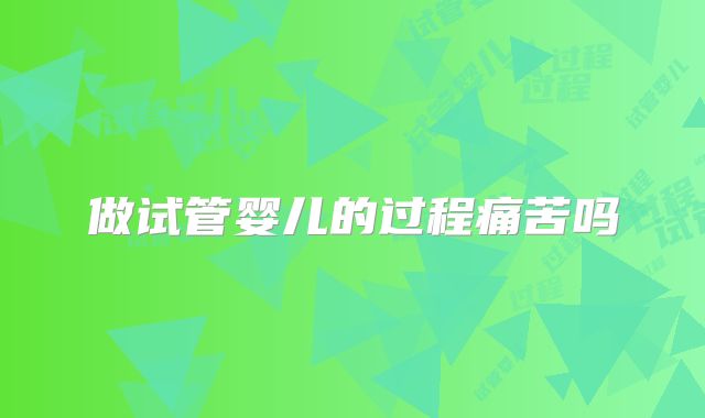 做试管婴儿的过程痛苦吗