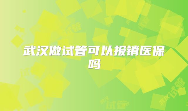 武汉做试管可以报销医保吗