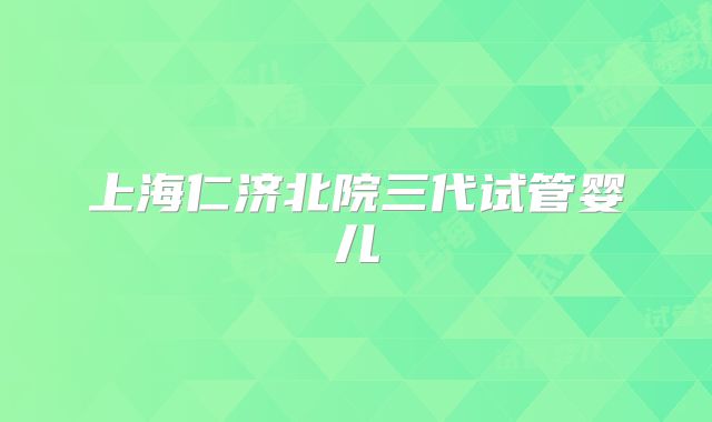 上海仁济北院三代试管婴儿