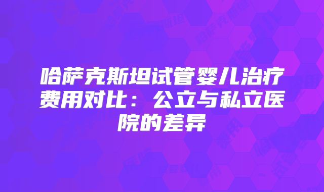 哈萨克斯坦试管婴儿治疗费用对比：公立与私立医院的差异