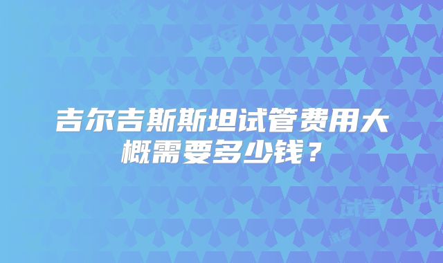 吉尔吉斯斯坦试管费用大概需要多少钱？
