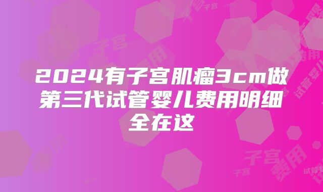 2024有子宫肌瘤3cm做第三代试管婴儿费用明细全在这